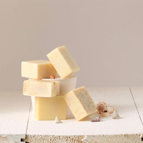 Stack-of-5-artisan-soaps-with-sea-shells
